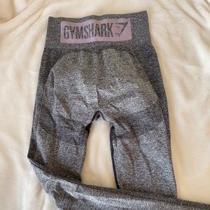 Grey/ Pink Gymshark high-waisted active leggings